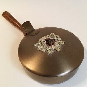 Ash Tray Duk-It Crumb Catcher Pan Brass Silver Horse Crest Silent Butler Vintage